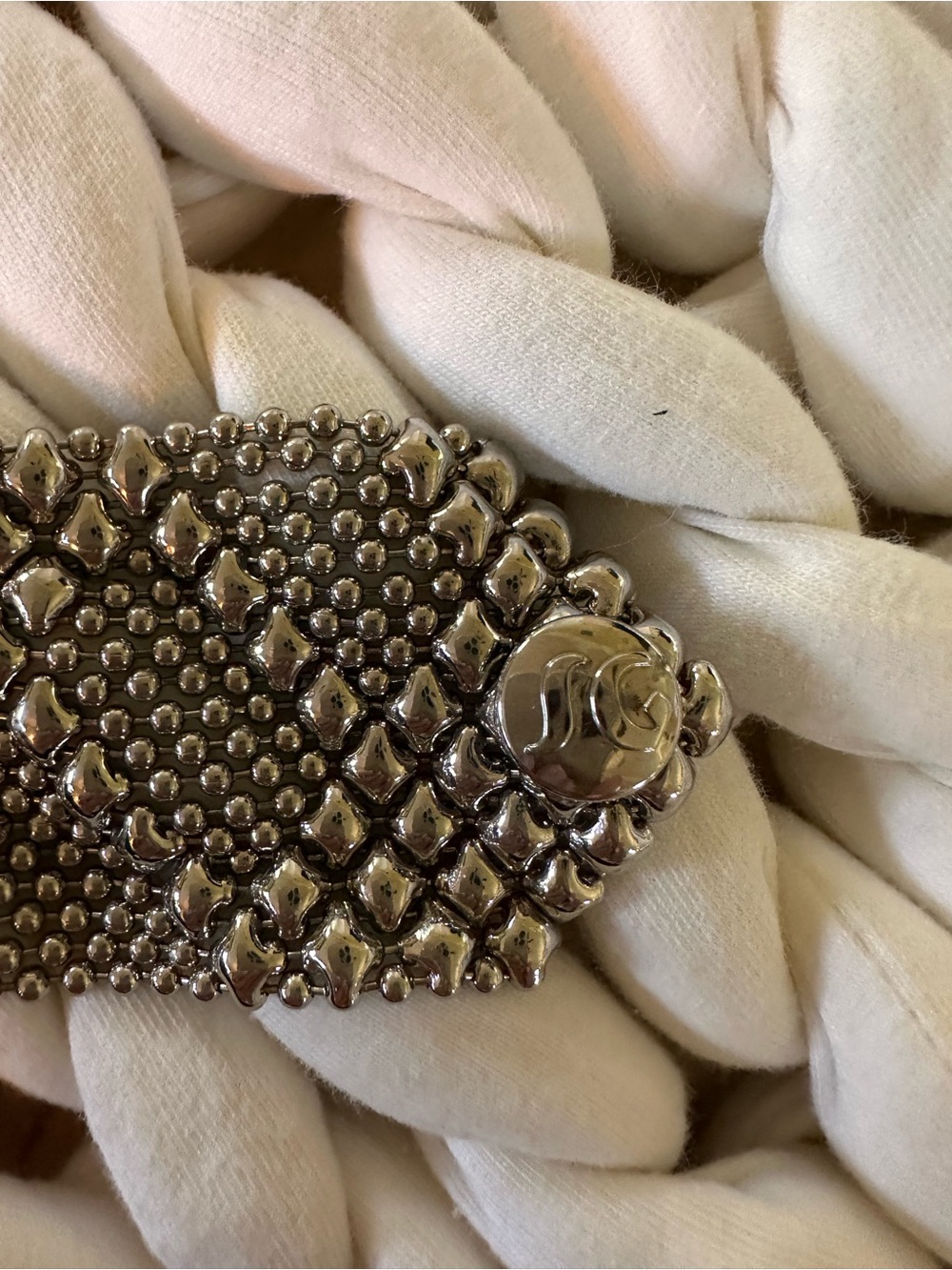 Sergio Guitierrez Antique Silver Liquid Metal Statement Bracelet - Picture 4 of 8